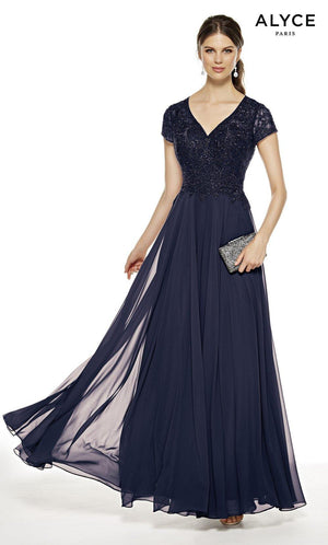 UNK-27389. Long, V-Neck, Flowy, Enclosed Back image 3