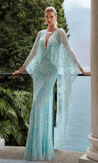 UNK-27752. Long, V-neck, Straight, V Shaped Back image 1