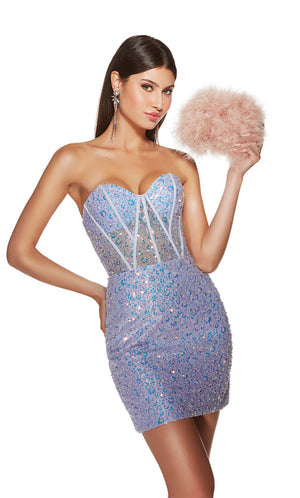 UNK-4825. Short, Sweetheart Neckline, Straight image 10