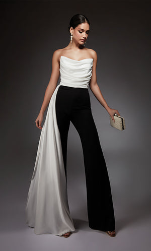 UNK-70050. Long, Strapless, Jumpsuit, Closed Back image 2