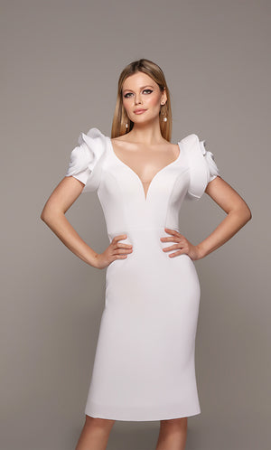 UNK-70024. Short, Plunging Neckline, Straight image 3