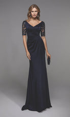 UNK-27498. Long Evening Dresses, V-neck, Straight image 0