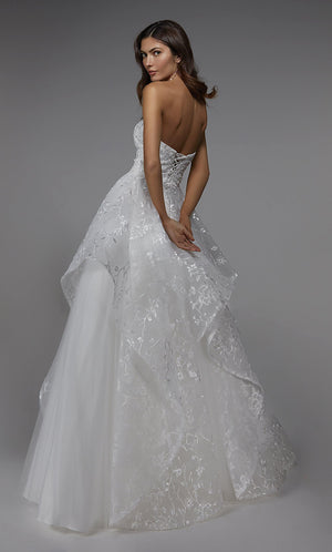 UNK-7041. Long Wedding Dress, Strapless, Ball Gown image 4