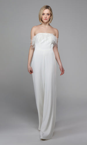 UNK-1706. Long Jumpsuit, Strapless, Jumpsuit image 2