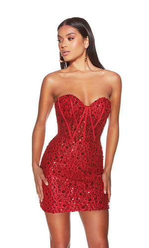 UNK-4825. Short, Sweetheart Neckline, Straight image 13