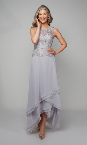 UNK-27608. Long, Illusion Neckline, A-line image 4
