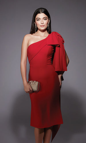 UNK-70053. Short, One Shoulder, Straight, Closed Back image 2