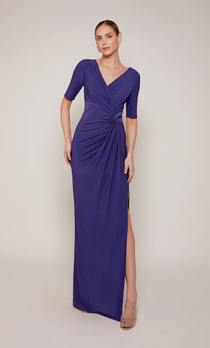 UNK-27682. Long, V-neck, Straight, Closed Back image 2