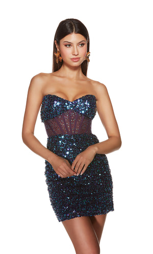 UNK-4908. Short, Strapless, Straight, Closed Back image 0