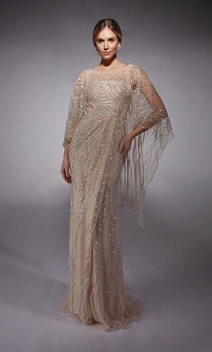 UNK-27754. Long, Illusion Neckline, Straight image 3