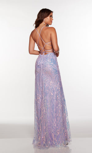 UNK-61403. Long, Plunging Neckline, Straight image 1