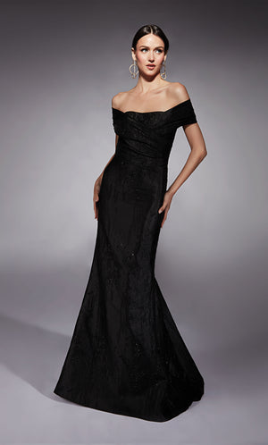 UNK-27733. Long, Off The Shoulder, Fit N Flare image 2