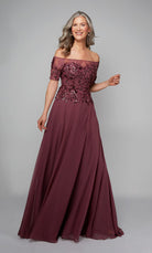 UNK-27566. Long, Off The Shoulder, A-line, Closed Back image 2