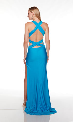 UNK-61446. Long, Plunging Neckline, Straight image 7