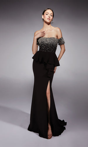 UNK-27715. Long, Off The Shoulder, Fit N Flare image 0
