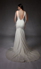 UNK-7091. Long, Plunging Neckline, Straight image 1