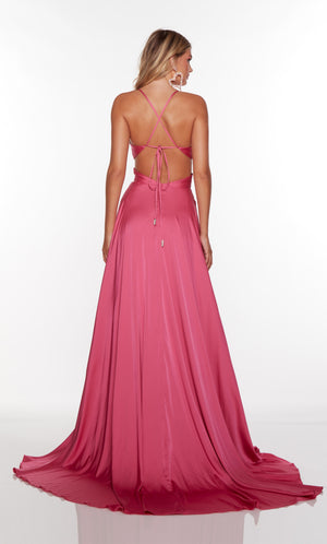 UNK-61460. Long, V Neck, Flowy, Strappy Back image 3