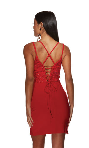 UNK-4815. Short, Scoop Neck, Straight, Strappy Back image 1