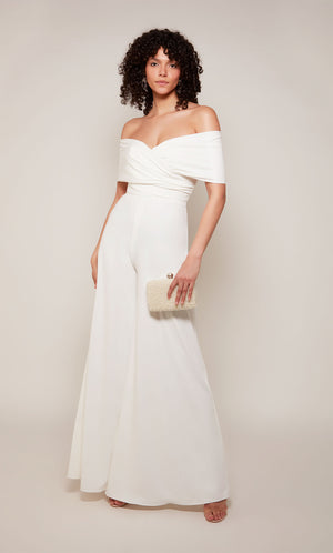UNK-70051. Long, Off The Shoulder, Jumpsuit image 2