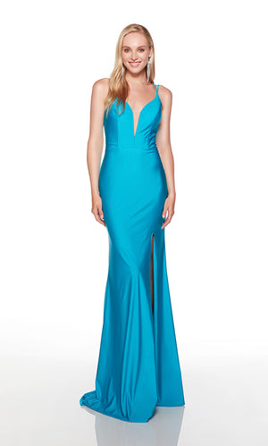 UNK-61451. Long, Plunging Neckline, Straight image 5