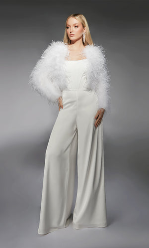 UNK-70070. Long, Scoop Neck, Jumpsuit, Closed Back image 5