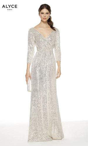 UNK-27358. Long, V-Neck, Straight, V Shaped Back image 0