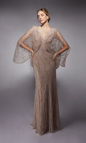 UNK-27724. Long, V-neck, Straight, Closed Back image 1