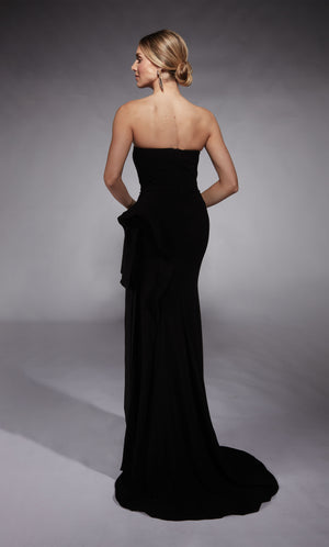 UNK-7114. Long, Strapless, Straight, Closed Back image 1