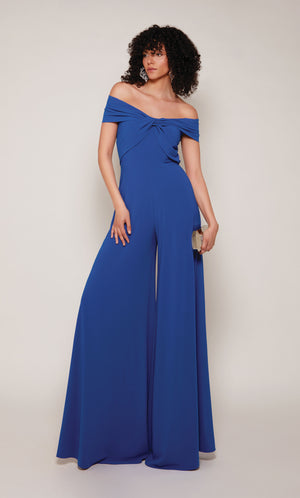 UNK-70013. Long, Off The Shoulder, Jumpsuit image 9