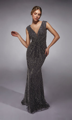 UNK-27725. Long, Plunging Neckline, Straight image 2