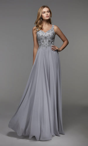 UNK-27473. Long Evening Dress, Sweetheart Neckline, Flowy image 0