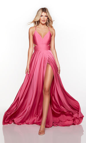 UNK-61460. Long, V Neck, Flowy, Strappy Back image 0