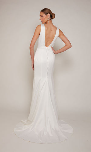 UNK-7092. Long, Plunging Neckline, Straight image 4