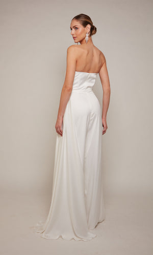 UNK-70050. Long, Strapless, Jumpsuit, Closed Back image 5