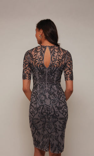 UNK-27583. Short, Illusion Neckline, Straight image 5