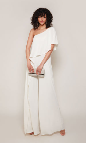 UNK-70049. Long, One Shoulder, Jumpsuit, Closed Back image 0