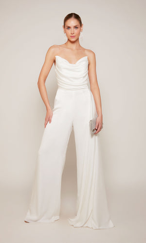 UNK-70050. Long, Strapless, Jumpsuit, Closed Back image 6