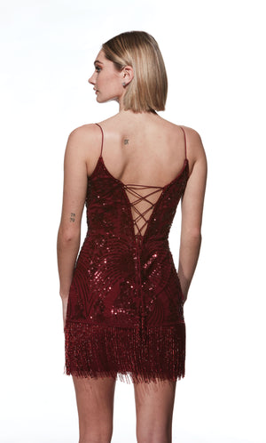 UNK-4803. Short, Plunging Neckline, Straight image 7