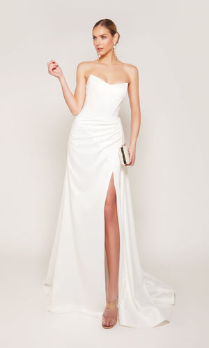 UNK-7093. Long, Strapless, Straight, Closed Back image 7