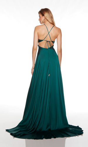 UNK-61460. Long, V Neck, Flowy, Strappy Back image 2