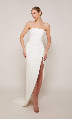 UNK-70042. Long, Strapless, High-low, Closed Back image 0