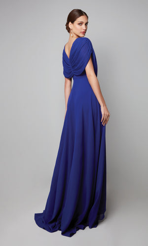 UNK-27592. Long, V-neck, A-line, V Shaped Back image 1