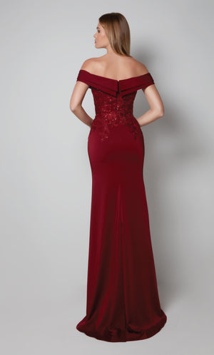 UNK-27571. Long, Off The Shoulder, Fit N Flare image 1