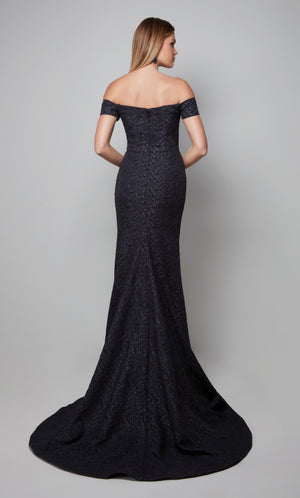 UNK-27578. Long, Off The Shoulder, Fit N Flare image 1