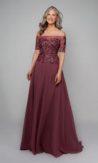 UNK-27566. Long, Off The Shoulder, A-line, Closed Back image 3