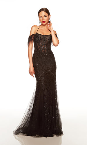 UNK-61416. Long, Halter Neckline, Fit N Flare image 2