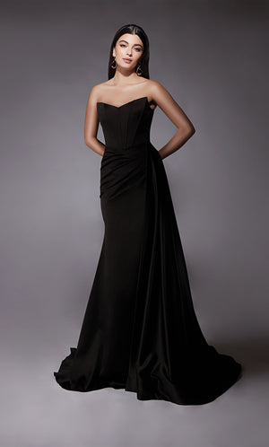 UNK-7093. Long, Strapless, Straight, Closed Back image 5