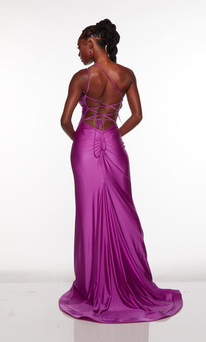 UNK-61448. Long, One Shoulder, Fit N Flare image 1