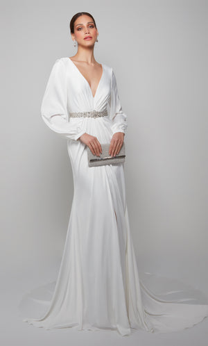 UNK-7070. Long, Plunging Neckline, Straight image 0