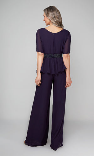 UNK-27576. Long, Scoop Neck, Jumpsuit, Closed Back image 5